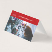 Festif élégant phoque rouge vert vacances (Back)