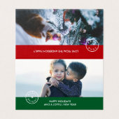 Festif élégant phoque rouge vert vacances (Outside Unfolded)