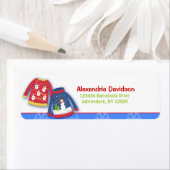 Festif Étiquettes de adresse de sueur moche (En situation)