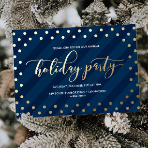 Festif Faux Foil Marine Fête Invitation