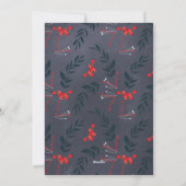 Festif Floral Berries Carte de Noël (Dos)