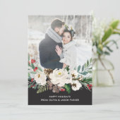 Festif Fluvial de charbon | Carte photo de Noël (Debout devant)