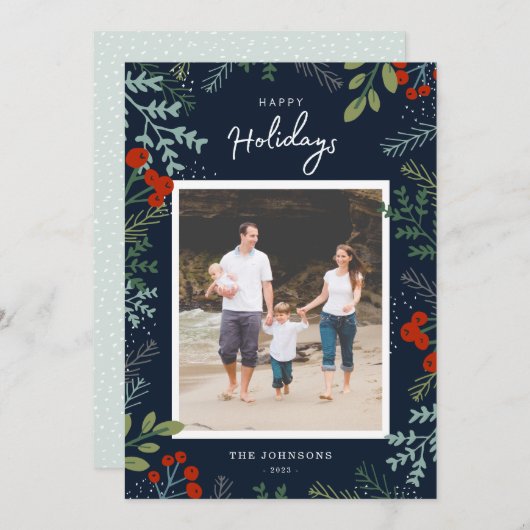 Festif Frame Carte photo de vacances (Devant / Derrière)