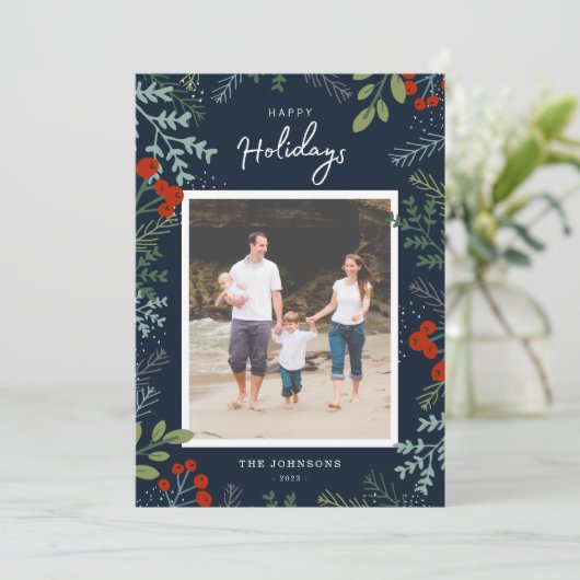 Festif Frame Carte photo de vacances (Debout devant)