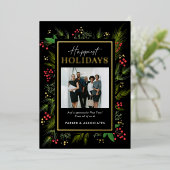 Festif Frame FOIL Business Holiday Carte photo (Debout devant)