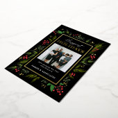 Festif Frame FOIL Business Holiday Carte photo (Rotation)