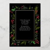 Festif Frame FOIL Business Holiday Carte photo (Verso)