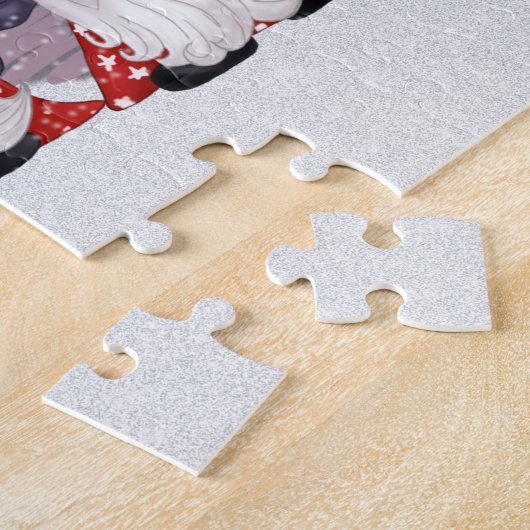 Festif gnome de Noël Jeu de vacances puzzle (Côté)