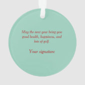 Festif Golf Amoureux Noël Acrylique Ornament (dos)