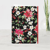 Festif hiver Floral modèle photo noire (Dos)