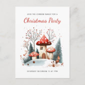 Festif hiver Woodland Fête de Noël Invitation (Devant)