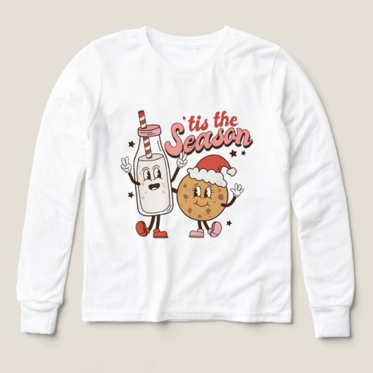 Festif lait de Noël cookies mot art unisex enfant (Motif recto)