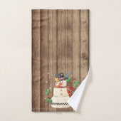 Festif Noël bonhomme de neige Pays de vacances (Serviette à main)
