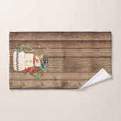 Festif Noël bonhomme de neige Pays de vacances (Serviette à main)