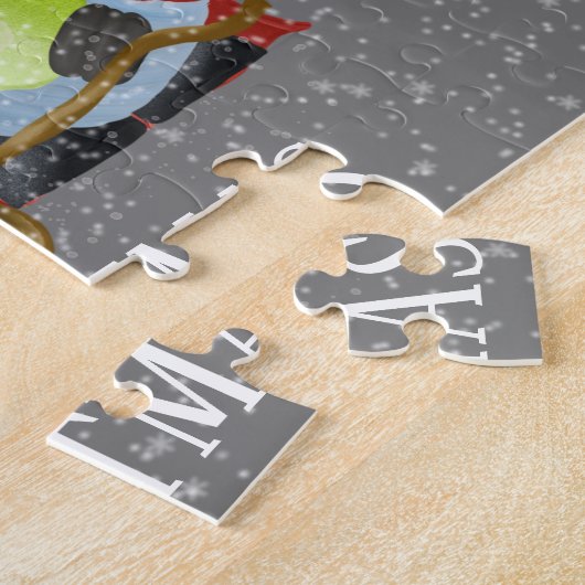 Festif Noël Fêtes gnomes puzzle (Côté)