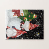 Festif Noël Fêtes gnomes puzzle (Horizontal)