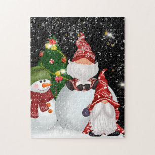 Festif Noël Fêtes gnomes puzzle