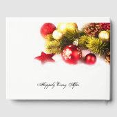 Festif Noël Holiday Mariage Livre d'invité (Verso)