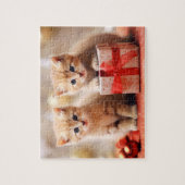 Festif Noël Kitten Duo Jigsaw Puzzle (Vertical)