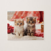 Festif Noël Kitten Duo Jigsaw Puzzle (Horizontal)