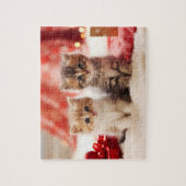 Festif Noël Kitten Duo Jigsaw Puzzle (Vertical)