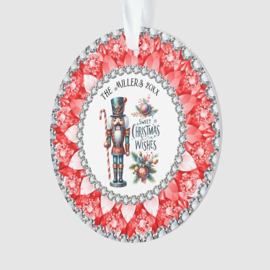 Festif Noisettes de Noël Cadre Diamants Rouges (devant)