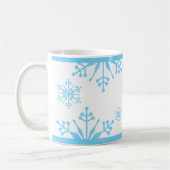 Festif Pastel Blue Snowflake Mug (Gauche)