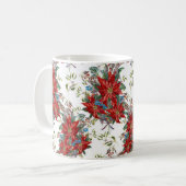 Festif Rich Poinsettia fleur Mug (Devant gauche)