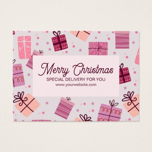 Festif rose moderne Joyeux Noël (Devant)