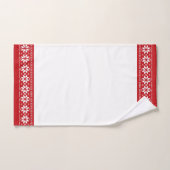 Festif Rouge blanc Motif scandinave Noël (Serviette à main)