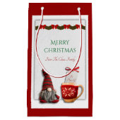 Festif rouge Noël Gnome Petit sac cadeau (Devant)