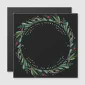 Festif Serre de Noël Feuilles Berries Magnet (Devant / Derrière)