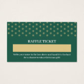 Festif Snowflakes, Ticket Raffle de Noël (Dos)