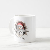 Festif Snowman Christmas Mug - 3D Holiday (Devant gauche)