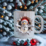 Festif Snowman Christmas Mug - 3D Holiday<br><div class="desc">Célébrez les fêtes avec cette délicieuse tasse de Noël de bonhomme de neige 3D. Idéal pour siroter du chocolat chaud, du café ou du thé pendant la saison festive. Ce charmant mug fait un cadeau merveilleux pour les amis, la famille ou les collègues. Idéal pour les matinées d'hiver ou les...</div>
