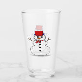 Festif Snowman Tumbler en verre (Dos)