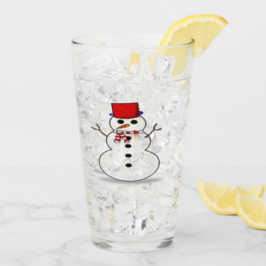 Festif Snowman Tumbler en verre (Dos glace)