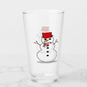 Festif Snowman Tumbler en verre (Devant)