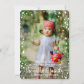 Festif Star Frontière Noël Carte photo de Noël (Devant)