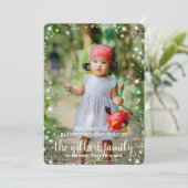 Festif Star Frontière Noël Carte photo de Noël (Debout devant)