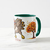 Festif Thanksgiving Turquie Céramique Mug (Devant droit)