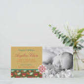 Festif Tulip Holiday Photo Faire-part de naissance (Debout devant)