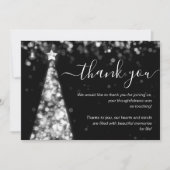 Festif Xmas Tree Mariage Carte de remerciements en (Devant)