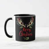 Festin Antler Joyeux Noël Mug (Gauche)