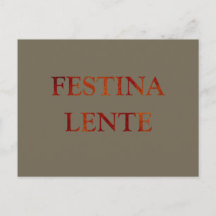 Festina lente briefkaart