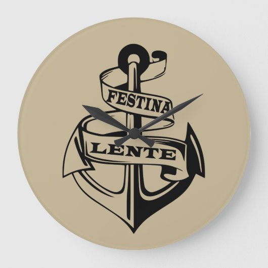 Festina lente grote klok (Voorkant)