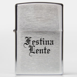 Festina Lente - Make Haste langzaam - Latijnse ter