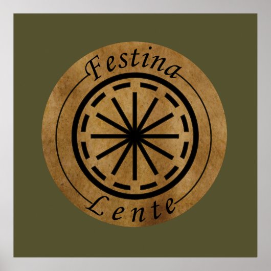 Festina lente poster (Voorkant)