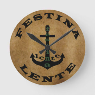 Festina lente ronde klok