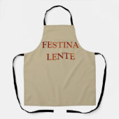 Festina lente schort (Voorkant)